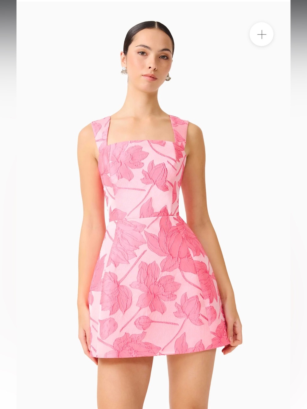 elliatt dionne pink floral tulip jacquard mini party dress size small NEW - Picture 5 of 14